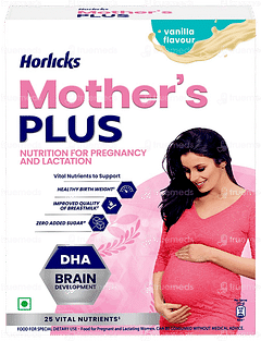 Horlicks Mothers Plus Vanilla Flavour Zero Added Sugar Refill Powder 400gm