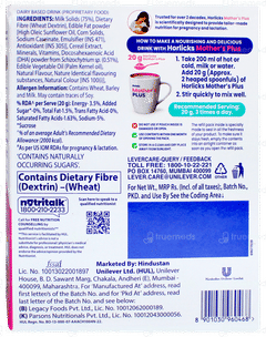 Horlicks Mothers Plus Vanilla Flavour Zero Added Sugar Refill Powder 400gm