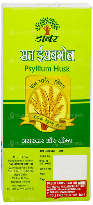 Dabur Sat Isabgol Psyllium Husk 90gm
