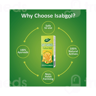 Dabur Sat Isabgol Psyllium Husk 90gm