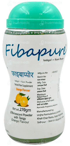 Fibapure Orange Flavour Effervescent Powder 270gm Fibapure Orange Flavour Effervescent Powder 270gm