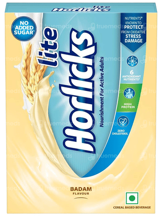 Horlicks Lite Badam Flavour No Added Sugar Refill 450Gm
