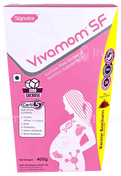 Vivamom Sf Kesar Badam Flavour Refill Powder 400Gm