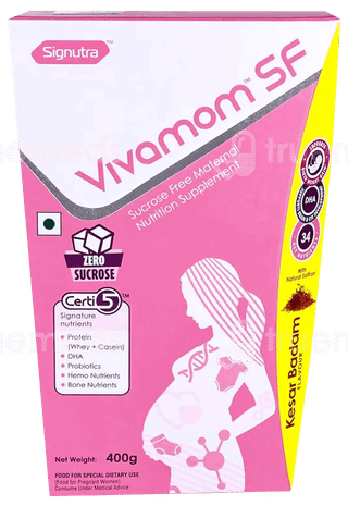 Vivamom Sf Kesar Badam Flavour Refill Powder 400Gm