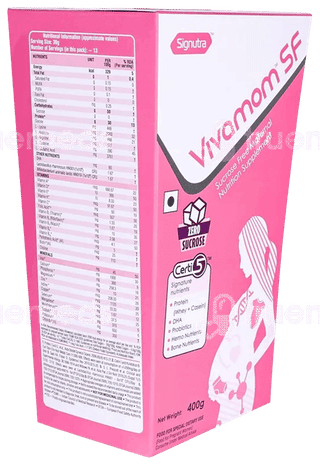 Vivamom Sf Kesar Badam Flavour Refill Powder 400Gm