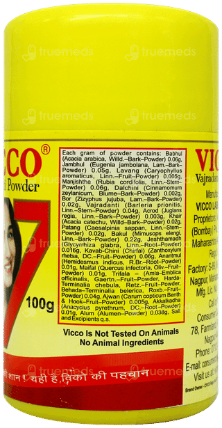 Vicco Vajradanti Powder 100Gm