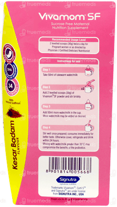 Vivamom Sf Kesar Badam Flavour Refill Powder 200gm