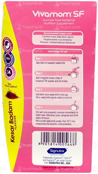 Vivamom Sf Kesar Badam Flavour Refill Powder 200gm