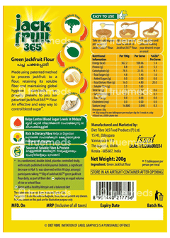 Jack Fruit 365 Green Jackfruit Flour 200gm Pack Of 4