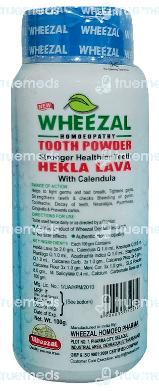 Wheezal Hekla Lava Tooth Powder 100gm