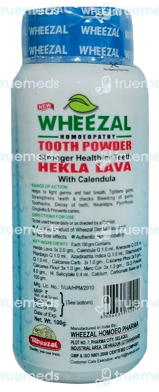 Wheezal Hekla Lava With Calendula Tooth Powder 100gm