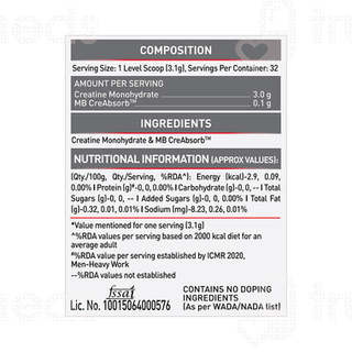 Muscleblaze Creatine Monohydrate Unflavoured 100gm