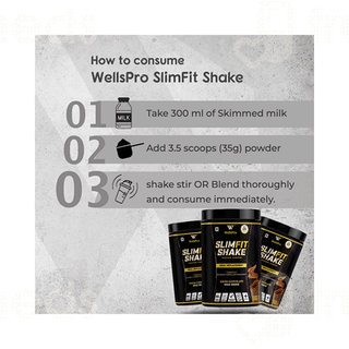 Wellspro Slimfit Shake Mango Flavour Protein Powder 500 GM