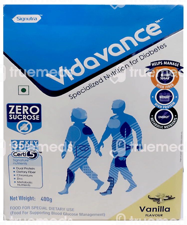 Vidavance Vanilla Powder Refill 400 Gm Uses, Side Effects, Dosage