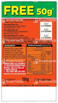 Dabur New Glucoplus C Instant Energy Juicy Orange Flavour Powder 200gm+ 50gm Free