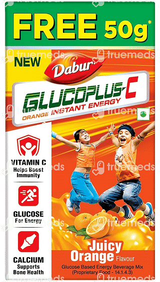 Dabur Glucoplus C Juicy Orange (200+ 50 GM Free) Powder 250 GM