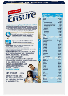 Ensure With Hmb New And Improved Vanilla Flavour Refill Powder 400gm