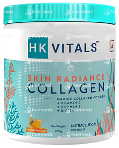 HEALTHKART HK VITALS SKIN RADIANCE COLLAGEN ORANGE FLAVOUR POWDER 200GM