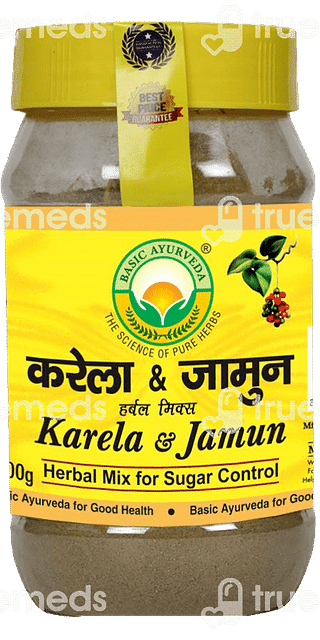 Basic Ayurveda Karela Jamun Herbal Mix Powder 200 GM