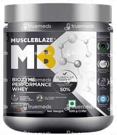 Muscleblaze Mb Biozyme Performance Whey Rich Chocolate Flavour Protein Powder 500gm