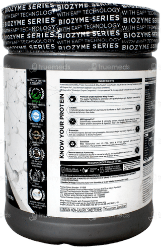 Muscleblaze Mb Biozyme Performance Whey Rich Chocolate Flavour Protein Powder 500Gm
