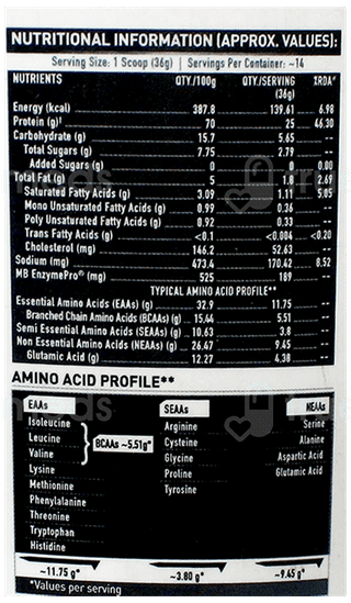 Muscleblaze Mb Biozyme Performance Whey Rich Chocolate Flavour Protein Powder 500Gm