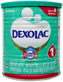 Dexolac 1 Upto 6 Months Infant Formula Powder Tin 400gm