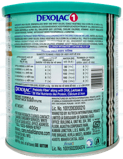Dexolac 1 Upto 6 Months Infant Formula Powder Tin 400gm