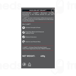 Muscleblaze Creatine Monohydrate Unflavoured Powder 400gm