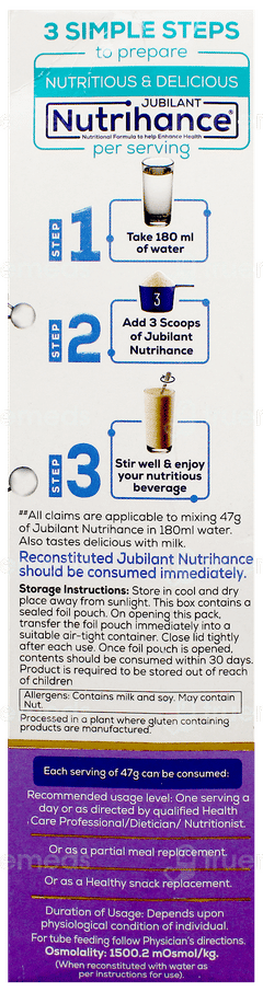 Jubilant Nutrihance Vanilla Flavour Powder 400Gm