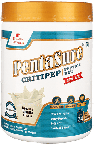 Pentasure Critipep Vanilla Flavour Sucrose Free Powder 400Gm