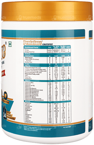 Pentasure Critipep Vanilla Flavour Sucrose Free Powder 400Gm