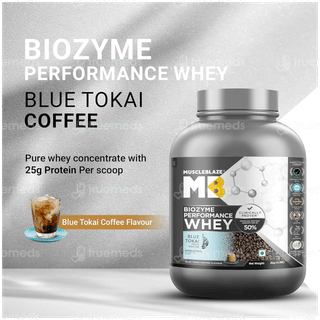 Muscleblaze Biozyme Performance Whey Blue Tokai Coffee Flavour Powder 2Kg