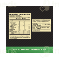 Optimum Nutrition (on) Instantized Bcaa 5000 Green Apple Flavour Zero Added Sugar Powder Jar 250gm