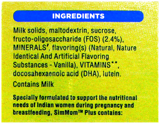 Simmom Plus Vanilla Delight Flavour Powder 400Gm