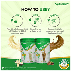 Vidaslim Caffe Latte Flavour Powder Jar 400gm