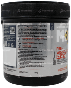 Muscleblaze Pre Workout 200 Xtreme Fruit Punch Flavour Powder 100 GM