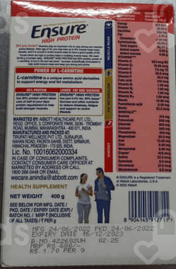 Ensure High Protein Vanilla Flavour Refill Powder 400gm