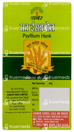 Dabur Sat Isabgol Psyllium Husk 45gm