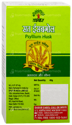 Dabur Sat Isabgol Psyllium Husk 45gm