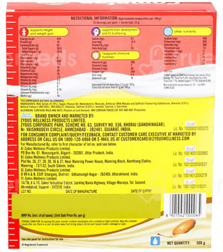Complan Kesar Badam Flavour Refill Powder 500Gm With Sipper Free