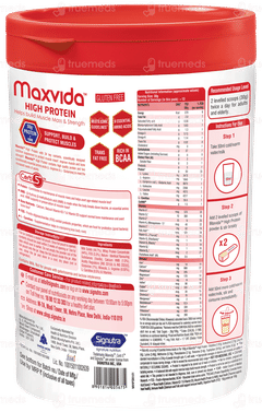 Maxvida High Protein Vanilla Flavour Zero Added Sugars Powder Jar 400gm