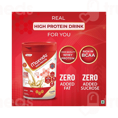Maxvida High Protein Vanilla Flavour Zero Added Sugars Powder Jar 400Gm