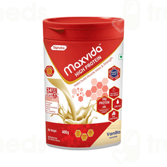 Maxvida High Protein Vanilla Flavour Zero Added Sugars Powder Jar 400gm