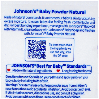 Johnsons Natural Plant Based Baby Powder 400Gm