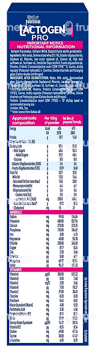 Nestle Lactogen Pro 1 Refill Powder 400gm