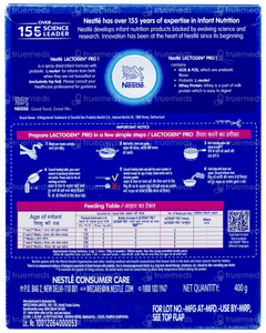 Nestle Lactogen Pro 1 Up To 6 Months Infant Formula With Probiotic Refill Powder 400gm