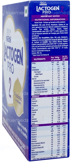 Nestle Lactogen Pro 2 After 6 Months Upto 12 Months Follow Up Formula With Probiotic Powder 400gm