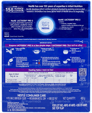 Nestle Lactogen Pro 2 After 6 Months Upto 12 Months Powder 400gm