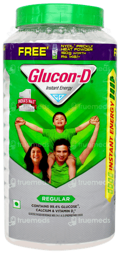 Glucon D Regular 1kg With Nycil Germ Expert Cool Herbal Powder 150gm Free